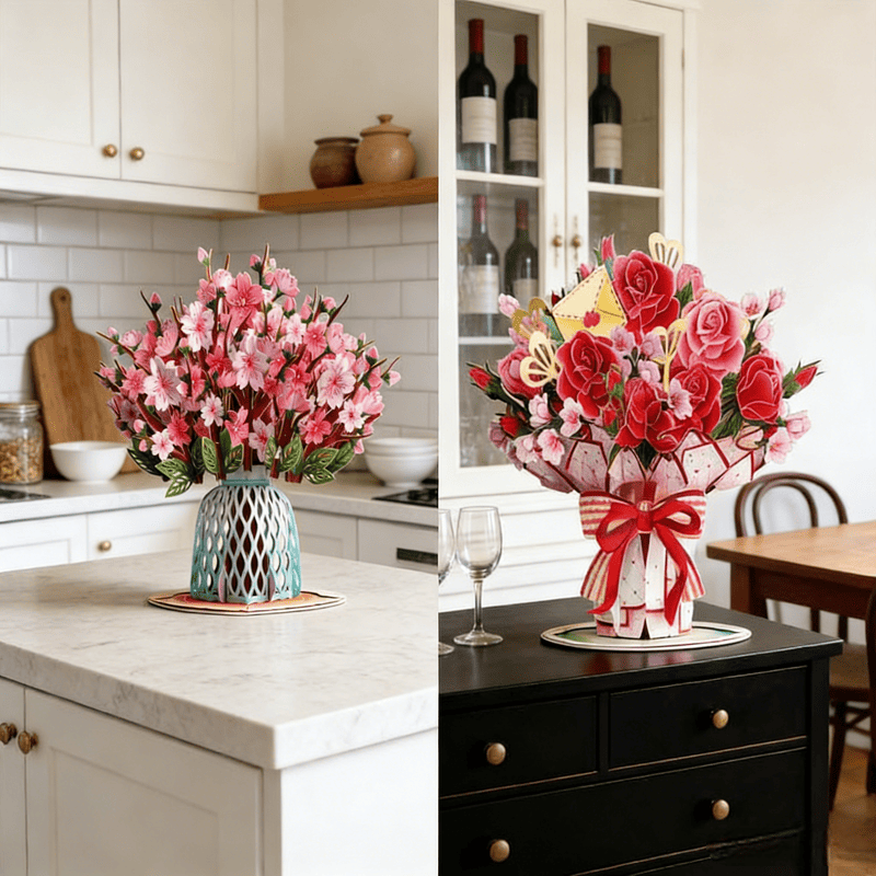 ๐55K+ SOLD! ๐ผ๐ Forever-Blooming 3D Flower Pop-Up Cardโ Personalized Love Message & Everlasting Bloom ๐