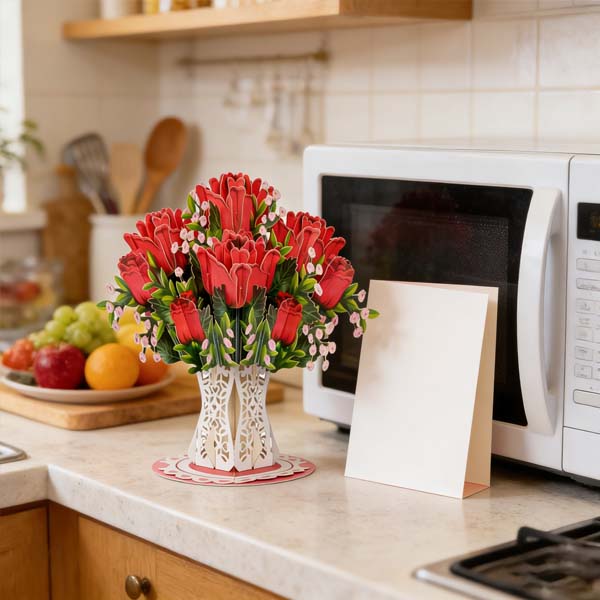 ๐55K+ SOLD! ๐ผ๐ Forever-Blooming 3D Flower Pop-Up Cardโ Personalized Love Message & Everlasting Bloom ๐