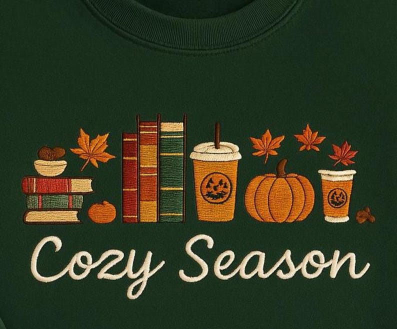 Embroidered Cozy Season Sweatshirt, Cozy Season Hoodie, Autumn Sweatshirts, Sweatshirts for Her, Fall Sweatshirt, Cozy Autumn Shirt
